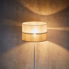 Floor Lamp Linobianco - White & Brown E27 15W