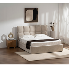 Upholstered Bed 160x200 Beige