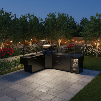 Modular Set Outdoor Kitchen – Black
