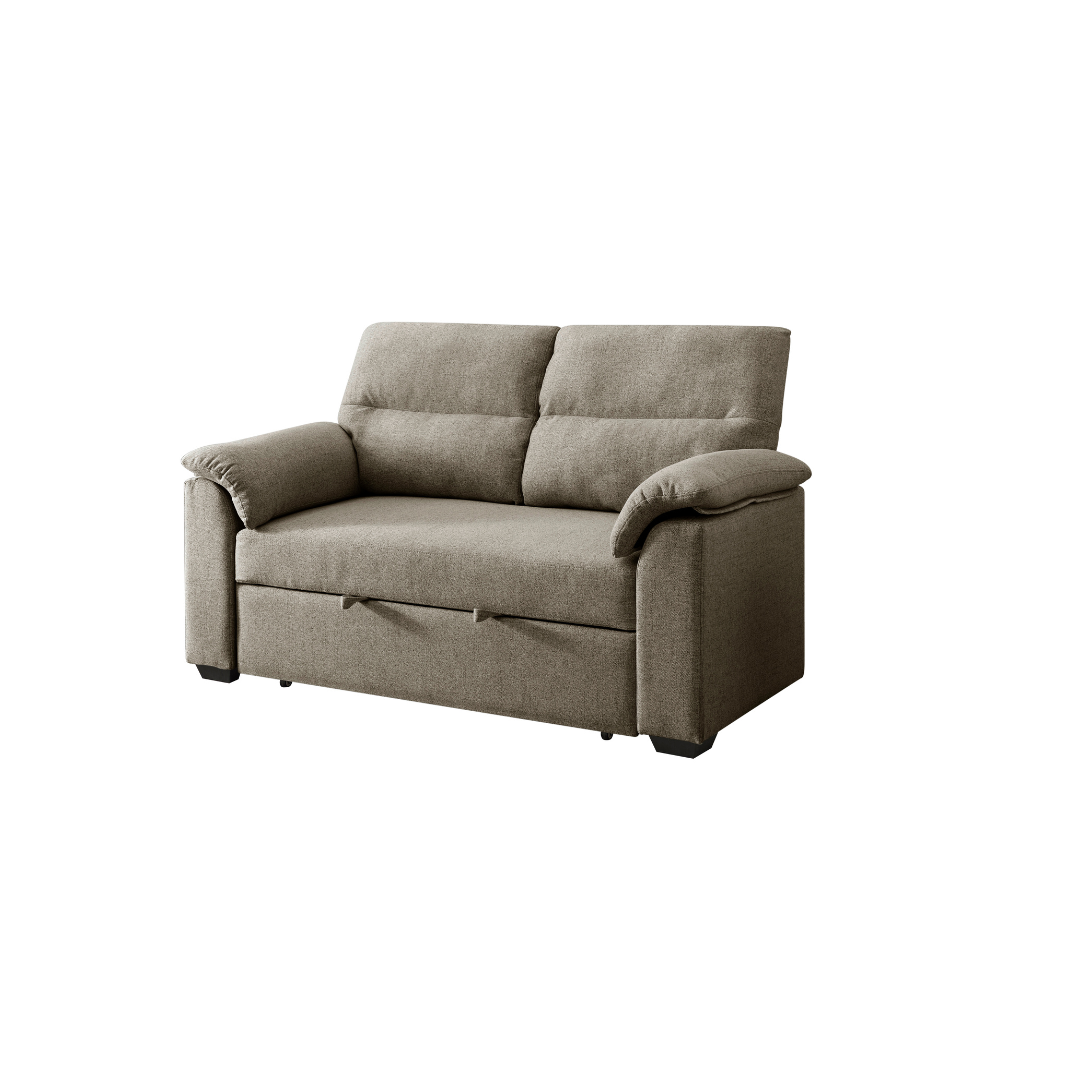 2 Seater Sofabed - Dark Beige/Taupe