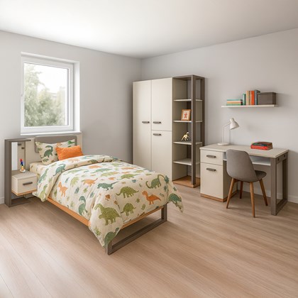 Children's Bedroom Set - Beige & Grey