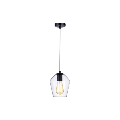 Pendant Lamp – Iron & Glass Black