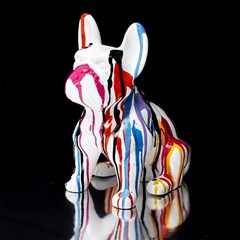 Decorative Bulldog 30 cm Multicolor Ceramic M4