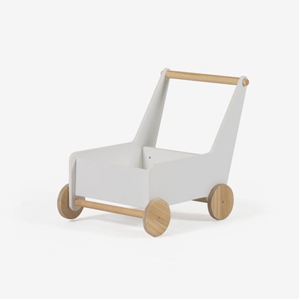 Trolley in Solid Natural Pine and White MDF