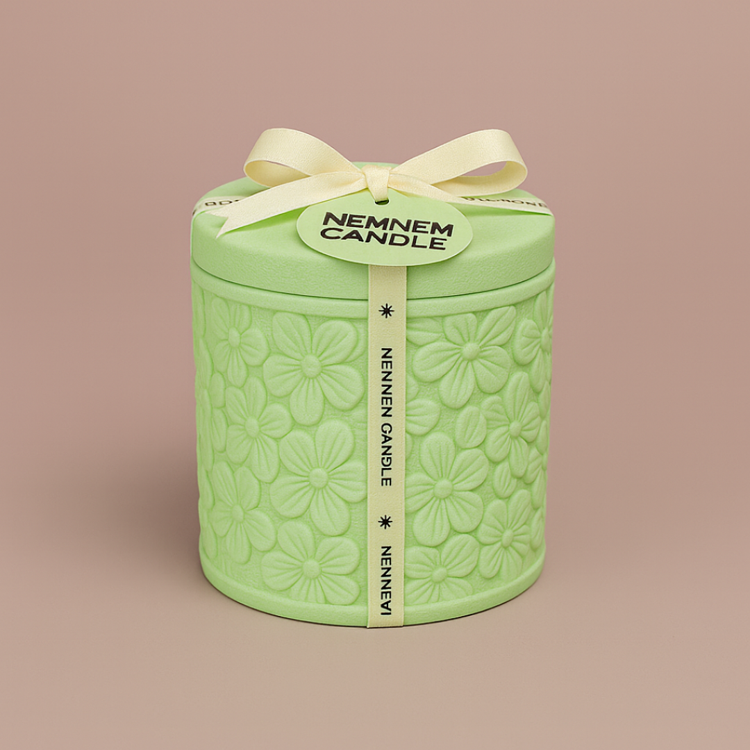 Small Cylinder Fjura Green Lavender Mint