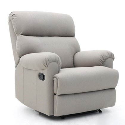 Manual Recliner Chair Light Grey 92x90x105
