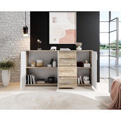 Sideboard - Light Oak & White