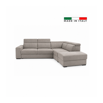 3 seater corner sofa bed with adjustable head rests- Grey