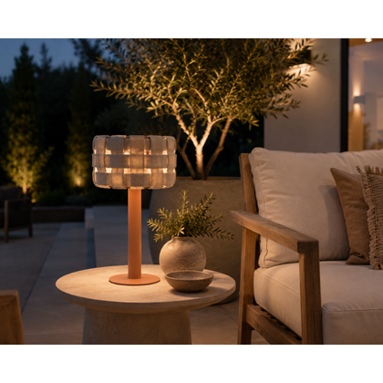 Floor Lamp – Aluminium & Fabric
