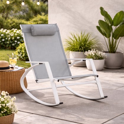 Outdoor Swing Armchair White