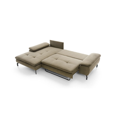 Corner Sofa Bed with Chaise Left 265cm – Olive