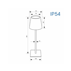 Frida LED Table Lamp – Brown