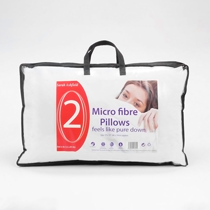 2 Micro Fibre Pillows  48x75