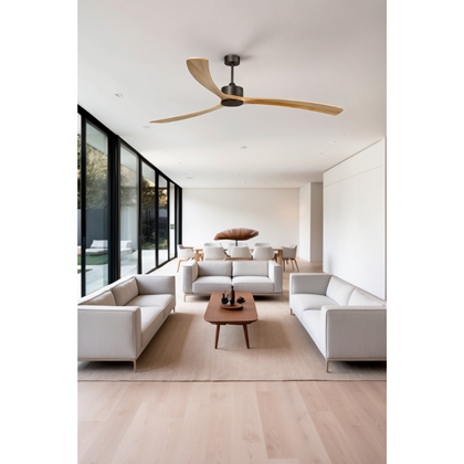 Ceiling Fan  XXL  – Brown & Pine