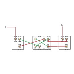 2 Gang Intermediate Switch Satin Series