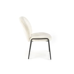 Upholstered Dining Chair - Cream & Black