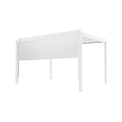 Aluminum Pergola 3x3 - White With Sling Curtain