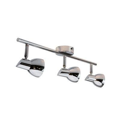 Spotlight Polished Chrome Integrated 4.5W LED 3-Bar Triple Ceiling Light Fitting Spot Light