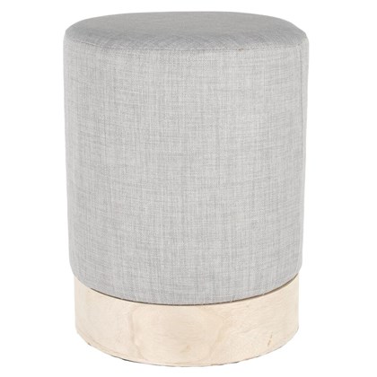 Light Grey Scandinavian Pouffe 30Cm