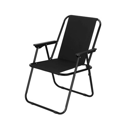Steel Beach Foldable Chair - Black