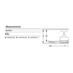 Ceiling Fan  XXL  – Brown & Pine