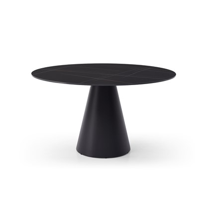 Round Table Black Ceramic 135x76