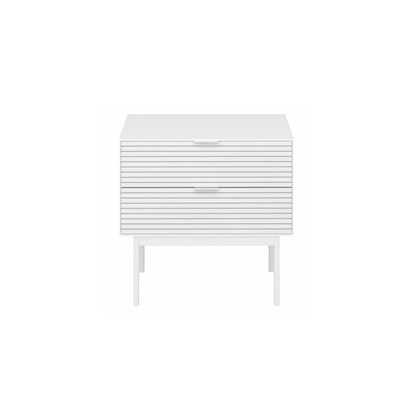 Disc Soma Nightstand 2 Drawers White