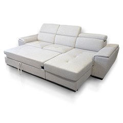 Sofa 3 Seater with Chaise Reversible - Light Grey