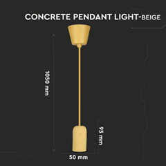 Concrete Pendant Light – Beige