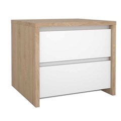 Next Nightstand 2 Drawers -Jackson Hickory & White