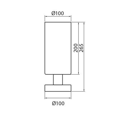 E27  Table Lamp with Smoked Glass