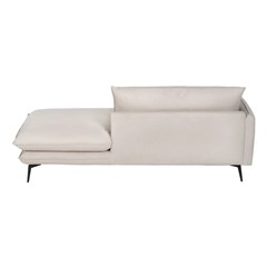 Sofa Chaise Longue Beige 210 X 100 X 90 cm