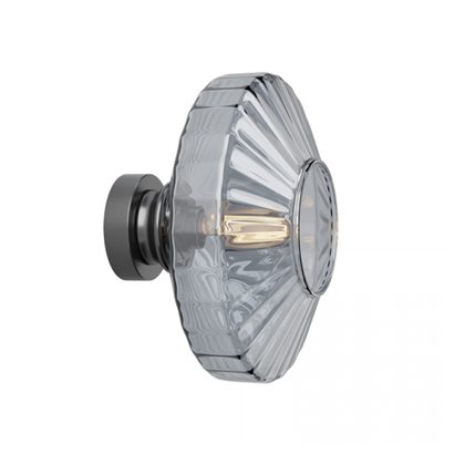 Ceiling wall Light E27 Max 40w Metal-glass Anodised Dark Grey