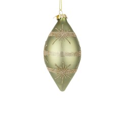Glimmer Green Glass Ornament