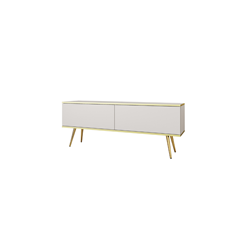TV Unit with Gold Legs – Grey