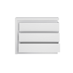 Sideboard 3 Shelves – White Alpin & White High Gloss