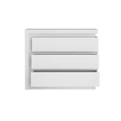 Sideboard 3 Shelves – White Alpin & White High Gloss