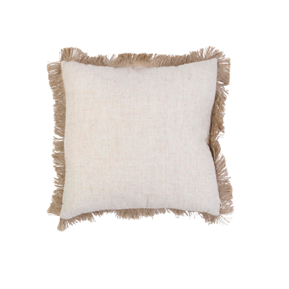 Cushion Raffia – Black & Beige 40x40cm
