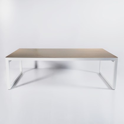 White Tan Ceramic Table 240 x 120cm