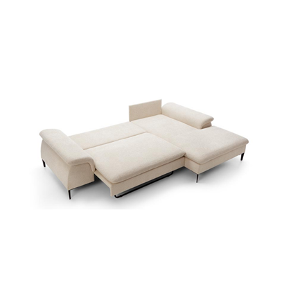 Corner Sofabed with Chaise Right 268cm – Light Beige