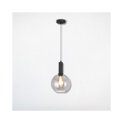 Aurora Suspension Pendant – Black & Smoky Glass