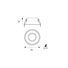 White Recessed Spotlight GU10 IP44
