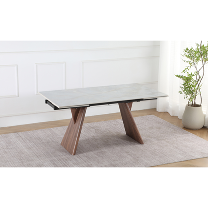 Dining Table  160cm (+40 +40) x D90 x H76 cm- Turkish White