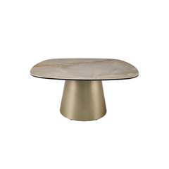 Coffee Table W120 x D60 x H45 cm -Gloss Patagonia & Black/Copper Cross Brushed