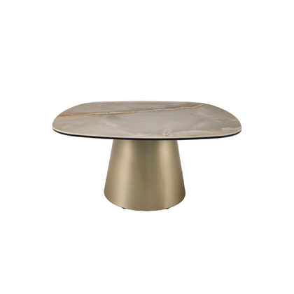 Coffee Table W120 x D60 x H45 cm -Gloss Patagonia & Black/Copper Cross Brushed