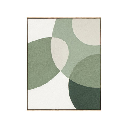 Green Dots Acrylic Painting - 80x100 cm