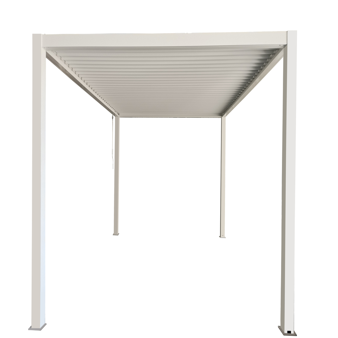 Aluminum Pergola 3X4 with Sling Curtain - White
