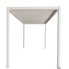 Aluminum Pergola 3X4 with Sling Curtain - White