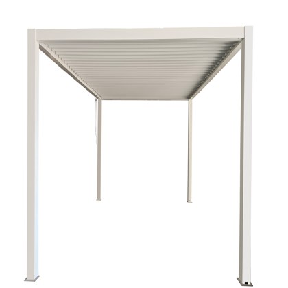 Aluminum Pergola 3X4 with Sling Curtain - White