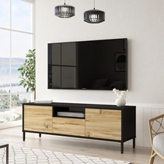 Tv Unit - Oak Wotan & Black